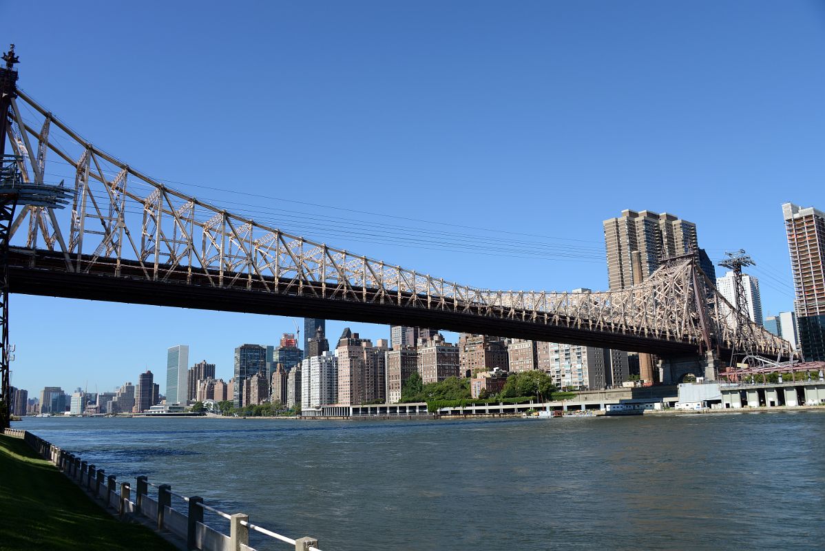 49 New York City Roosevelt Island Looking Down The East River From Near The Tramway Station To The United Nations Building With The Ed Koch Queensboro Bridge And Manhattan